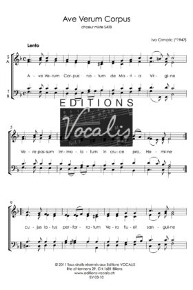 Ave Verum Corpus – Ivo Crmaric