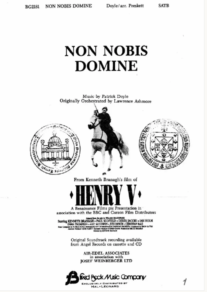 Non Nobis Domine - Patrick Doyle