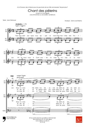 Chant des pèlerins – Jean-Louis Raemy / Jean Steinauer
