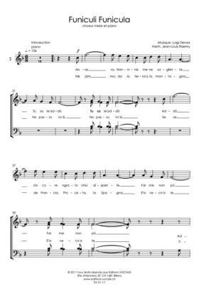 Funiculi, Funicula – Arr. Jean-Louis Raemy