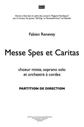 Messe Spes et Caritas (partition de direction) – Fabien Renevey