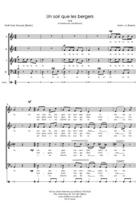 Un soir que les bergers – Arr. Jean-Louis Raemy