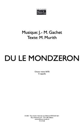 Du le Mondzeron – Jean-Marie Gachet