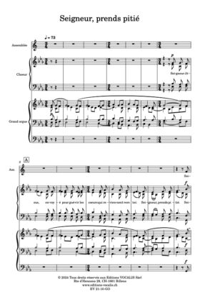 Messe n°7 « Emmaüs » (partition chœur et grand orgue) – Valentin Villard