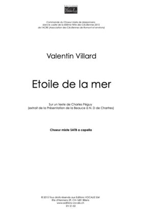 Étoile de la mer – Valentin Villard / Charles Péguy