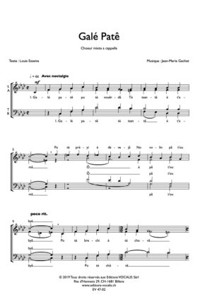Galé Patê – Jean-Marie Gachet / Louis Esseiva