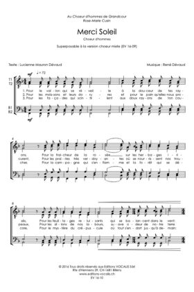 Merci soleil – René Dévaud / Lucienne Mauron Dévaud