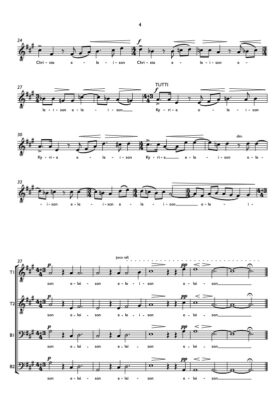 Missa brevis « O lux beatissima » TTBB – (partition de chœur) – Valentin Villard