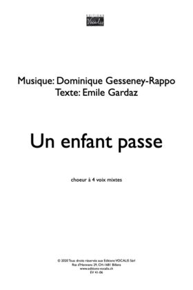 Un enfant passe – Dominique Gesseney-Rappo / Emile Gardaz