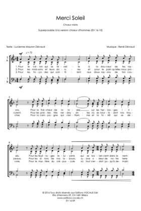Merci soleil – René Dévaud / Lucienne Mauron Dévaud