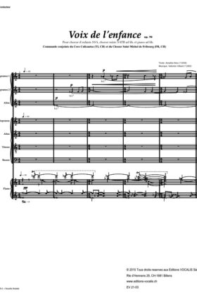 Voix de l&rsquo;enfance (partition de chœurs) – Valentin Villard / Amalita Hess