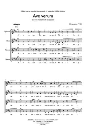 Ave Verum – Emmanuel Dupasquier