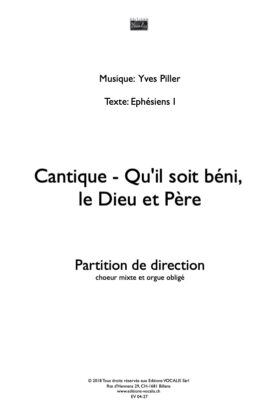 Cantique « Qu&rsquo;il soit béni, le Dieu et Père » – Yves Piller