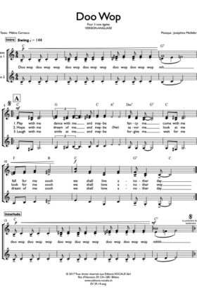Doo Wop ! (version anglaise) – Joséphine Maillefer
