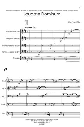 Laudate Dominum (partition de direction, version 2022) – Yves Piller