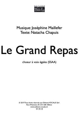 Le grand repas – Joséphine Maillefer