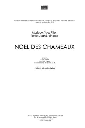 Noël des chameaux (partition de chœur SATB et piano) – Yves Piller / Jean Steinauer