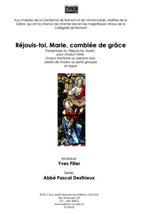Réjouis-toi Marie, comblée de grâce (Partition de direction) – Yves Piller / Pascal Desthieux