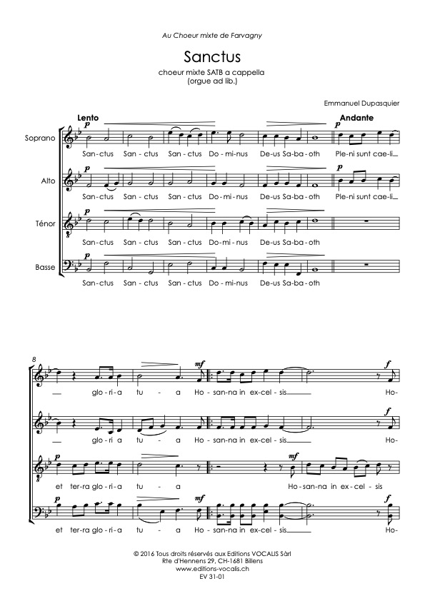 Sanctus - Emmanuel Dupasquier