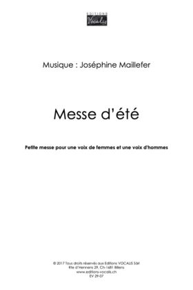 Messe d&rsquo;été – Joséphine Maillefer