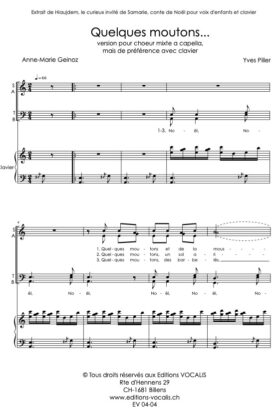 Quelques moutons (Version SATB) – Yves Piller / Anne-Marie Geinoz
