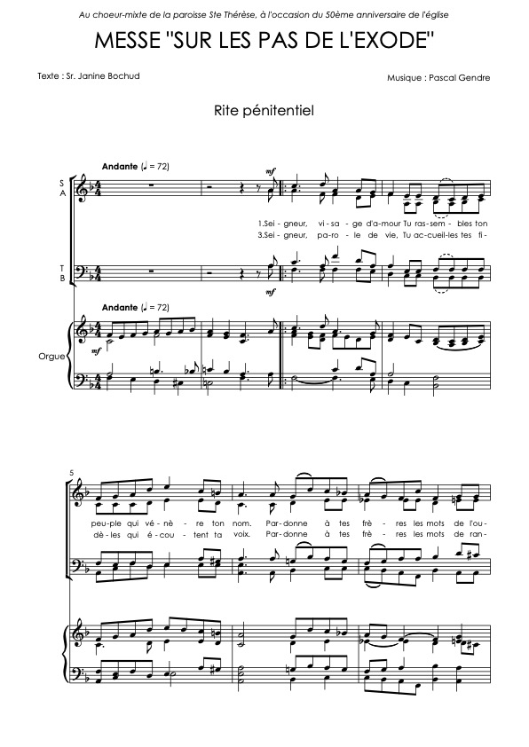 Messe "Sur les pas de l'exode" - Pascal Gendre / Sr Jeanine Bochud – Image 2