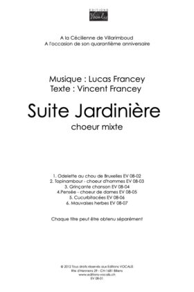 Suite jardinière – Lucas Francey / Vincent Francey