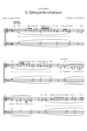 Grinçante chanson – Lucas Francey / Vincent Francey
