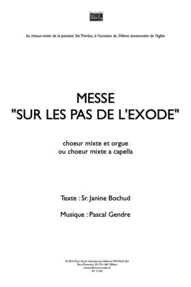 Messe « Sur les pas de l&rsquo;exode » – Pascal Gendre / Sr Jeanine Bochud
