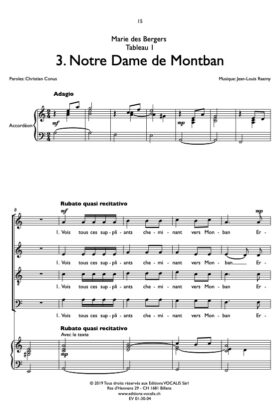Notre Dame de Montban – chœur mixte et accordéon (ou piano) – Jean-Louis Raemy / Christian Conus