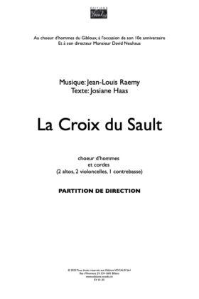 La croix du Sault (partition de direction) – Jean-Louis Raemy / Josiane Haas