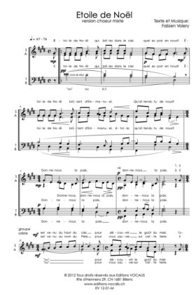 Étoile de Noël – Fabien Volery (chœur mixte SATB)