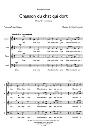 Chanson du chat qui dort – Michel Hostettler