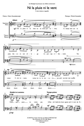 Ni la pluie, ni le vent – Michel Hostettler