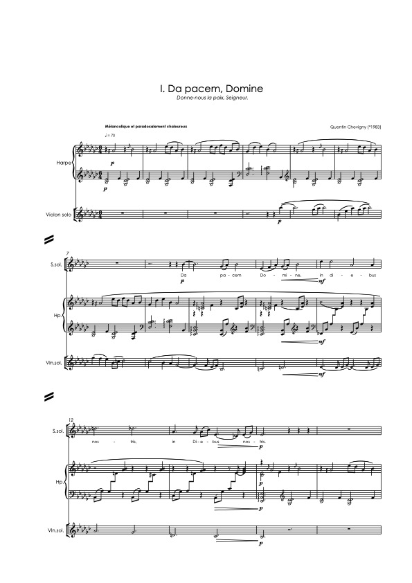Da pacem, Domine (partition direction) - Quentin Chevigny – Image 2