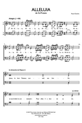 Alleluia & Anamnèse de St-Protais – Pascal Gendre