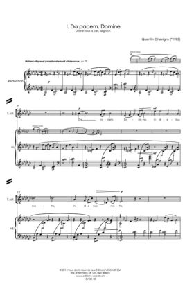 Da pacem, Domine (partition chœur) – Quentin Chevigny