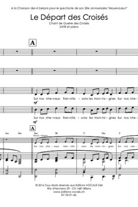 Le départ des croisés (partition direction) – Mathieu Kyriakidis / Jean Steinauer