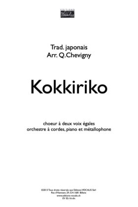 Kokkiriko (partition direction) – Quentin Chevigny