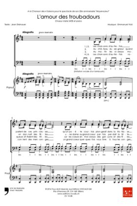 L&rsquo;amour des troubadours – Emmanuel Violi / Jean Steinauer
