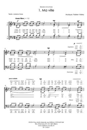 Balade romontoise (partition direction) – Fabien Volery / Josiane Haas