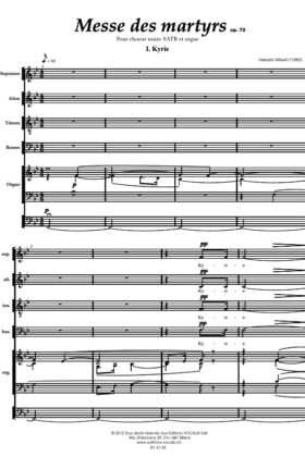 Messe des martyrs (partition direction) Valentin Villard