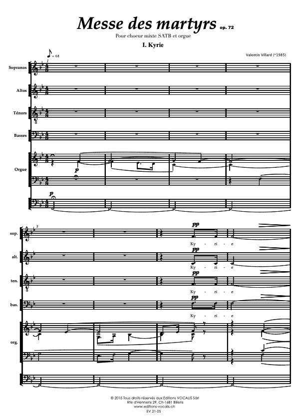 Messe des martyrs (partition direction) Valentin Villard – Image 2