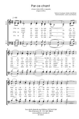 Par ce chant – Marie José Briner / Jean-Louis Raemy