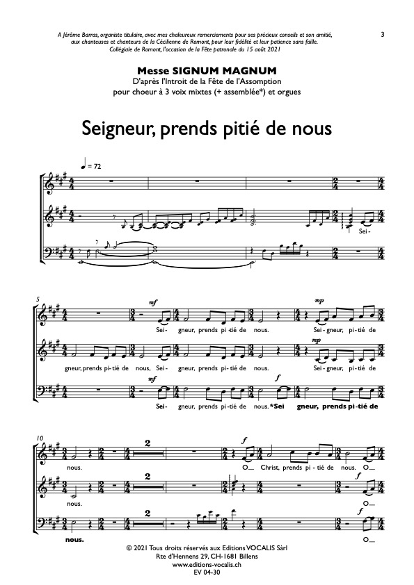 Messe Signum magnum (partition de chœur) - Yves Piller – Image 2