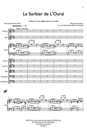 Le sorbier de l’Oural (partition direction) – Quentin Chevigny