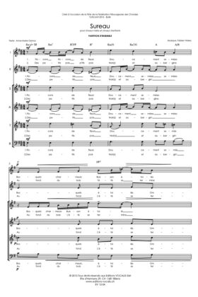 Sureau (partition de direction) – Fabien Volery / Anne-Marie Geinoz