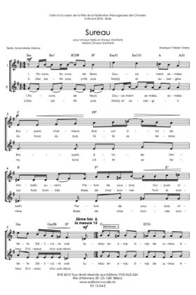 Sureau  (partition 2VE) – Fabien Volery / Anne-Marie Geinoz