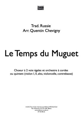Le temps du muguet (partition direction) – Quentin Chevigny
