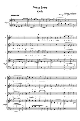 Messe brève (partition de direction) – Léo Delibes / Jörg Schwendimann